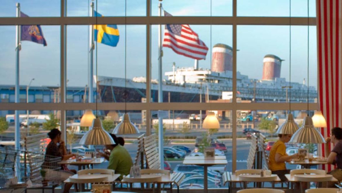SS United States במוזיאון. הדמיה באדיבות החברה המורשת עולה לחוף: תוכניות למוזיאון ה-SS United States נחשפות
