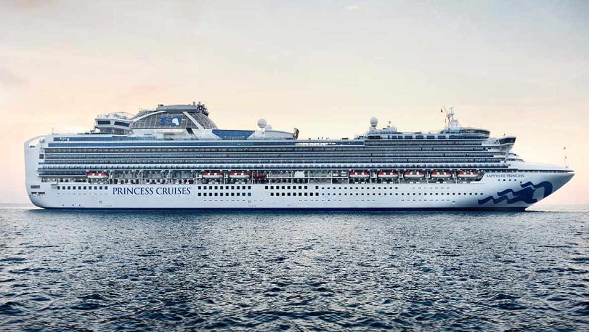 Sapphire Princess של פרינסס קרוזס. צילום באדיבות חברת השייט Sapphire Princess שודרגה: מהפך קולינרי ויעדים מסביב לעולם